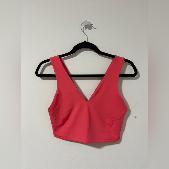 New FP Movement Never Better Crop V-Neck Tank in coral - Womens - Picture 3 of 9